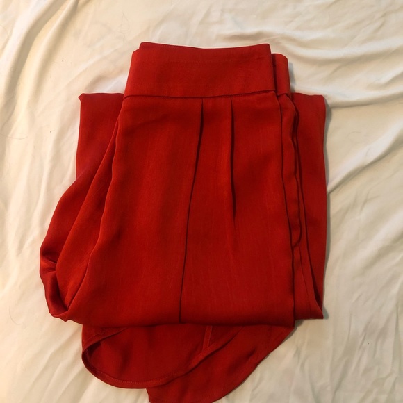 Red Bebe Slit Dress Pants - Picture 3 of 4